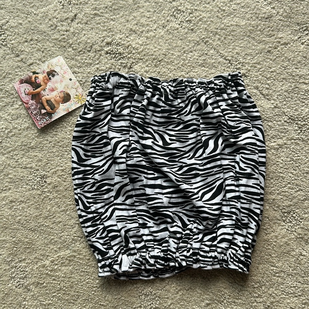 Baby girl boutique sleeveless tube top, zebra print. Size 12-18 months